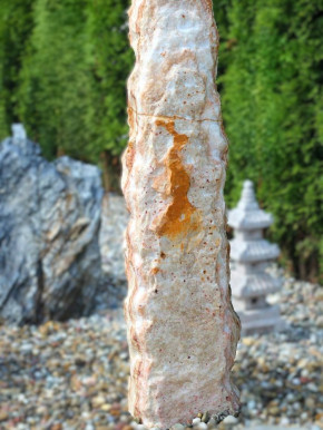Quellstein Monolith 142cm Onyx Marmor Gartenbrunnen Springbrunnen Komplettset